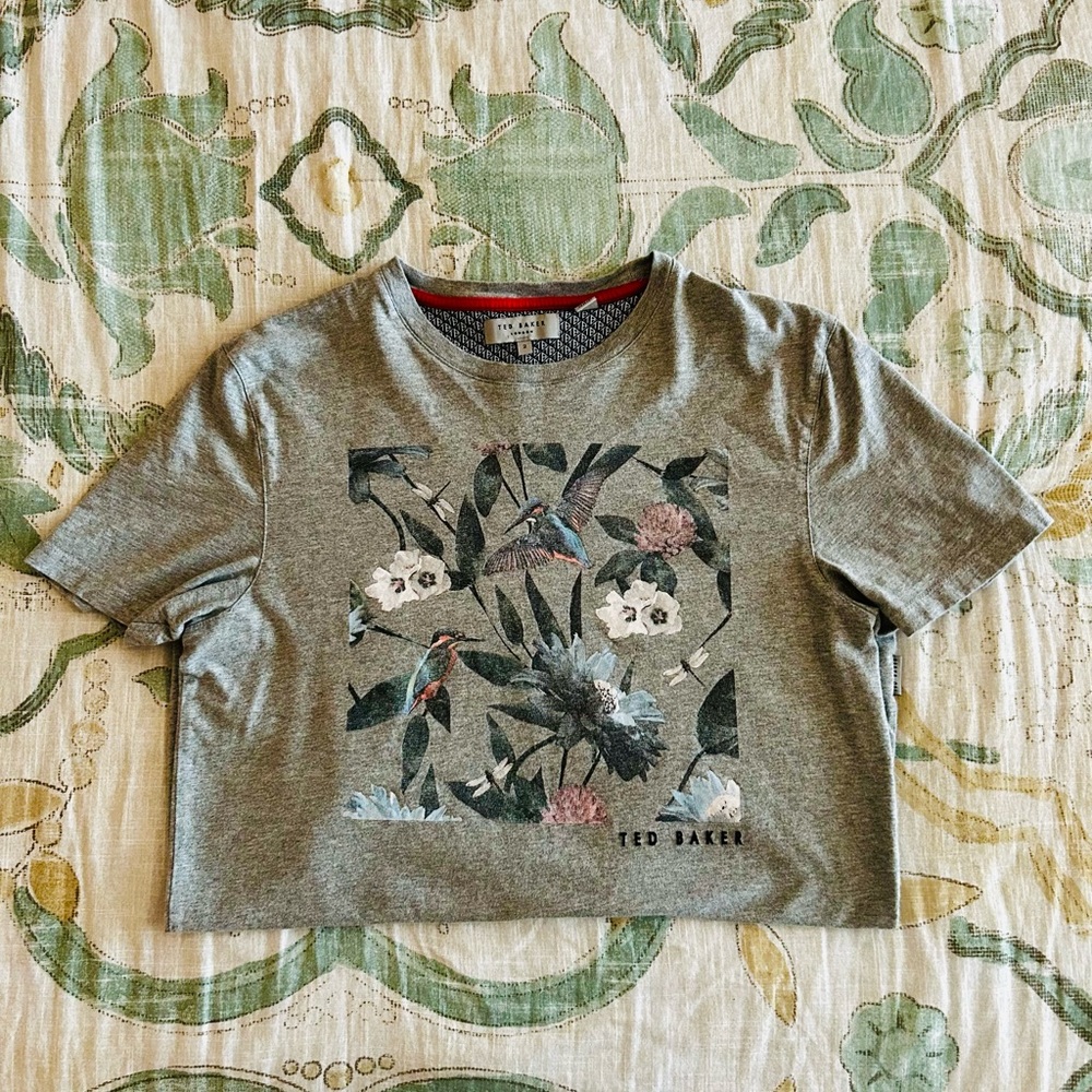 Ted Baker Gray Short Sleeve T-Shirt Men's Size 2